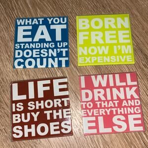Funny joke meme glass coasters box h